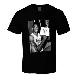 Kobe Bryant 81 Point Game Version 2 Black T Shirt